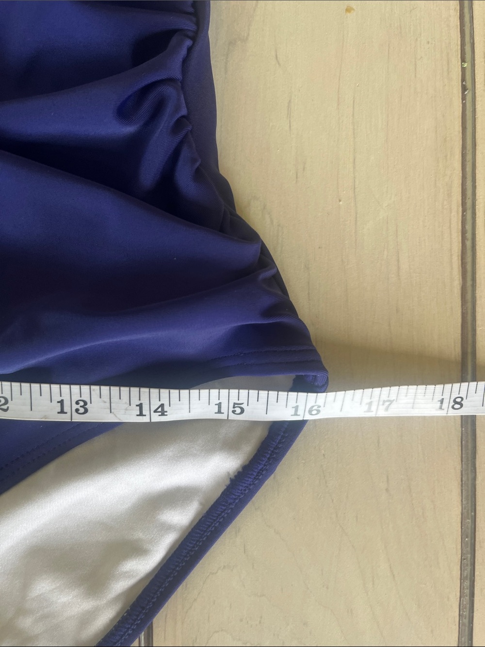 NWOT EoMenie Navy Ruffle One-Piece Ruched Swimsuit - Picture 8 of 12